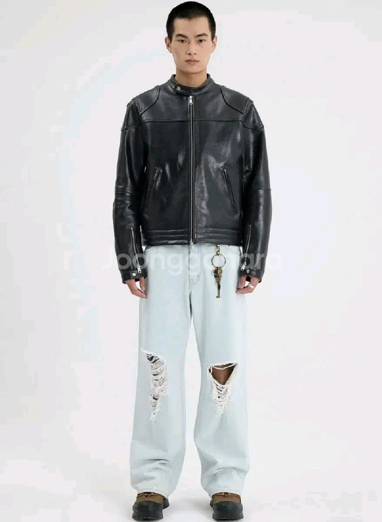 아프터플레이 레더 라이딩 자켓--1