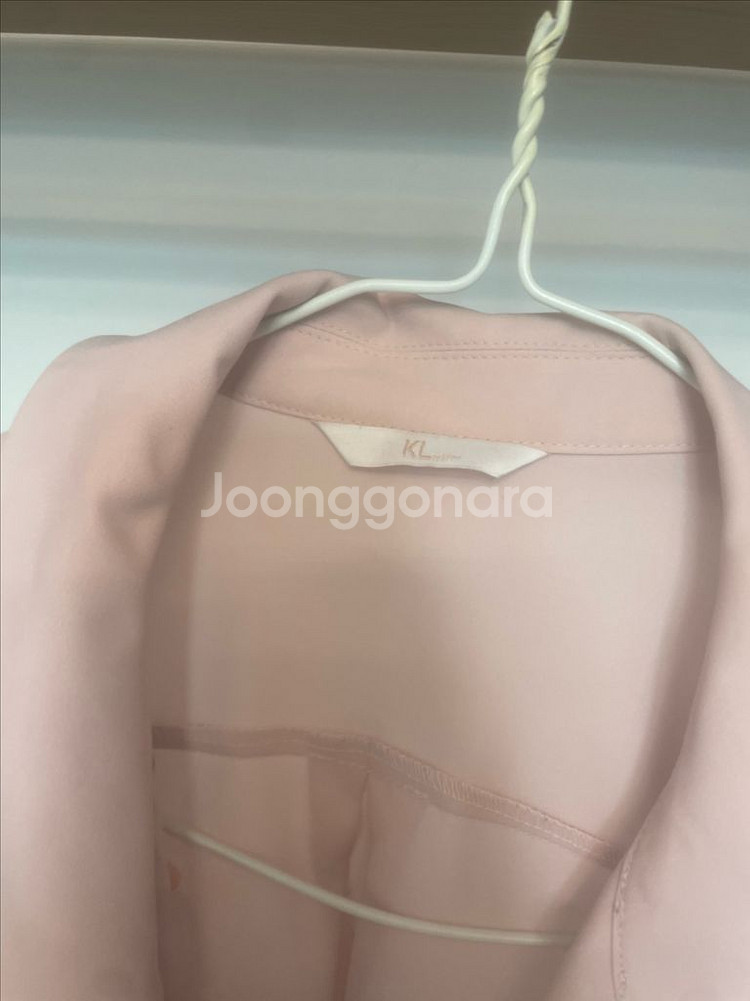 KL 핑크 더블버튼 블라우스 77사이즈--1