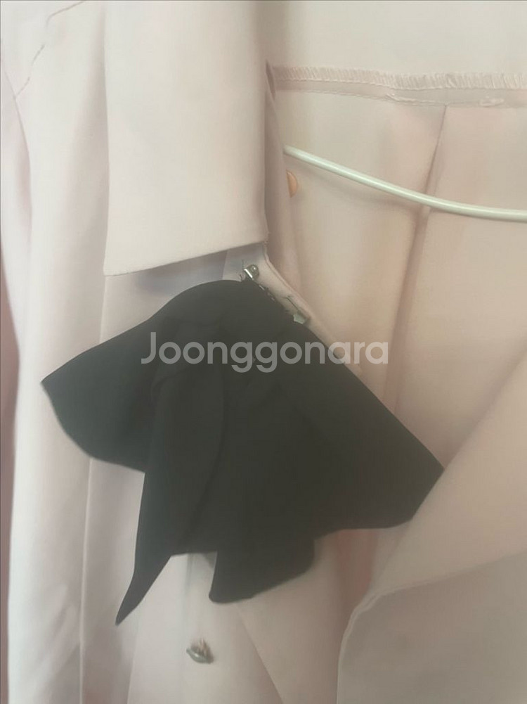 KL 핑크 더블버튼 블라우스 77사이즈--2