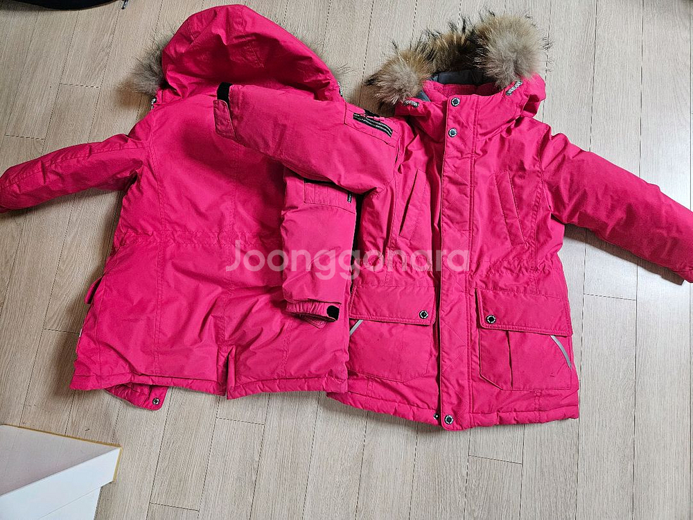 블랙야크 여아 패딩점퍼 120쌍둥이 2벌--6