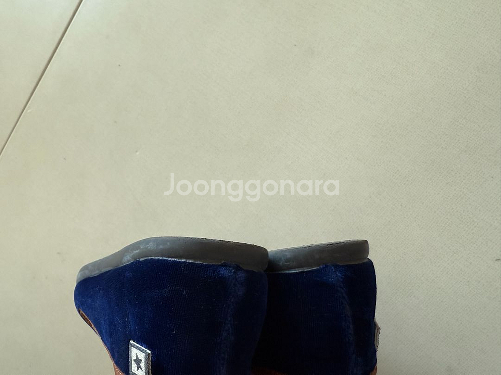 봉통 슬립온 벨벳 파랑 27--3