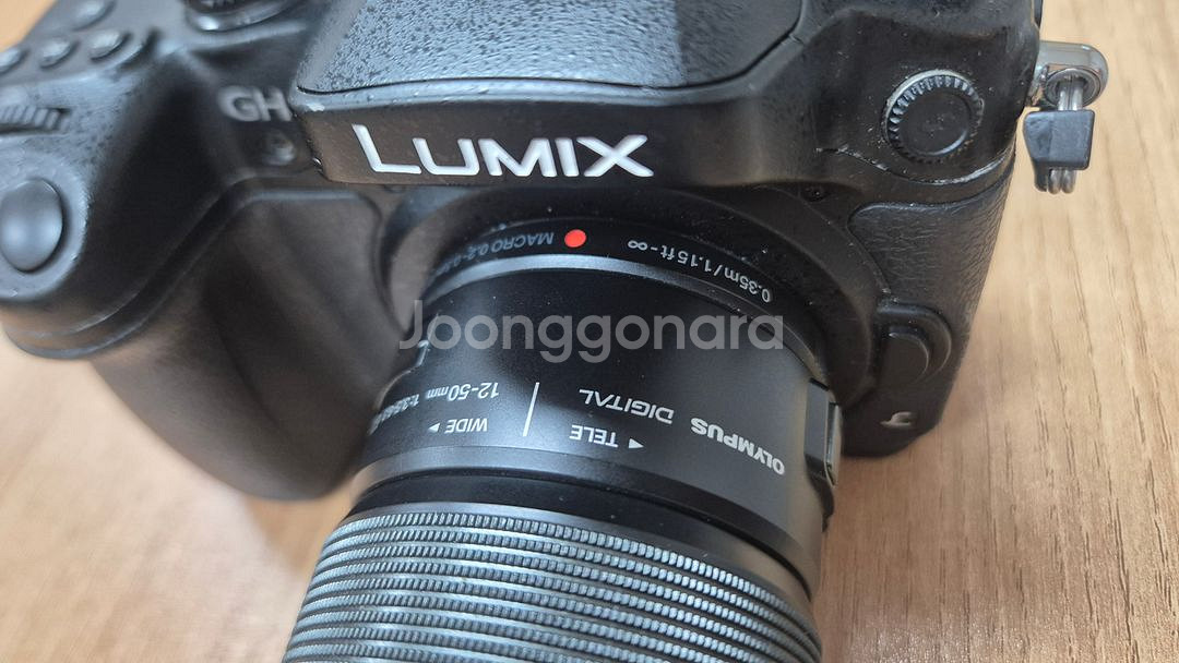 파나소닉 루믹스 GH4 카메라 + 올림푸스12-50mm 렌즈 + 마이크 기타 용품--1