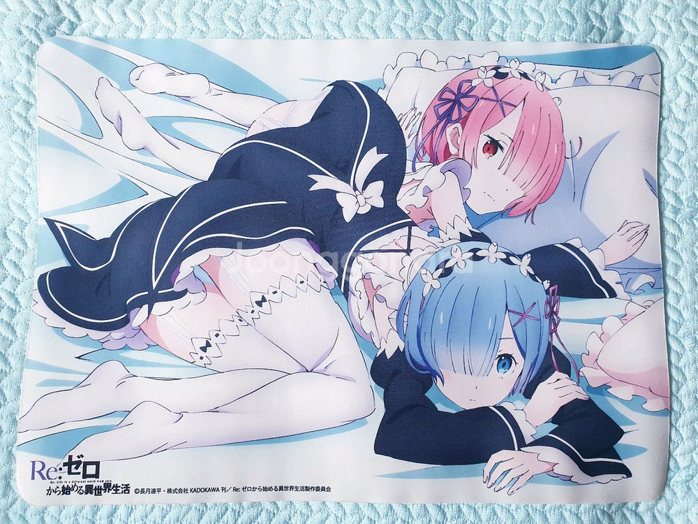 Re:zero 리제로 공식 렘 람 마우스패드 데스크패드--0