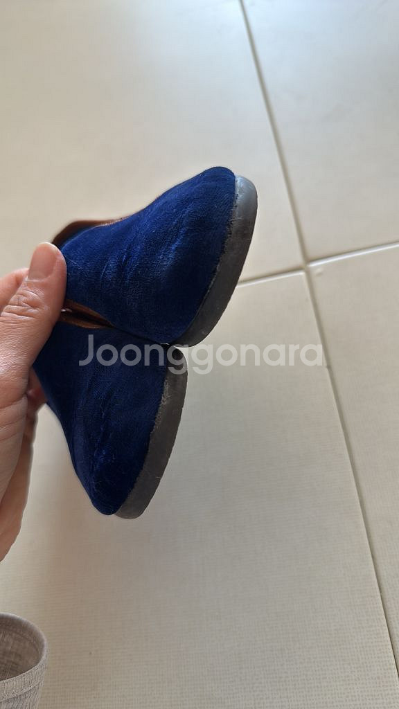 봉통 슬립온 벨벳 파랑 27--6