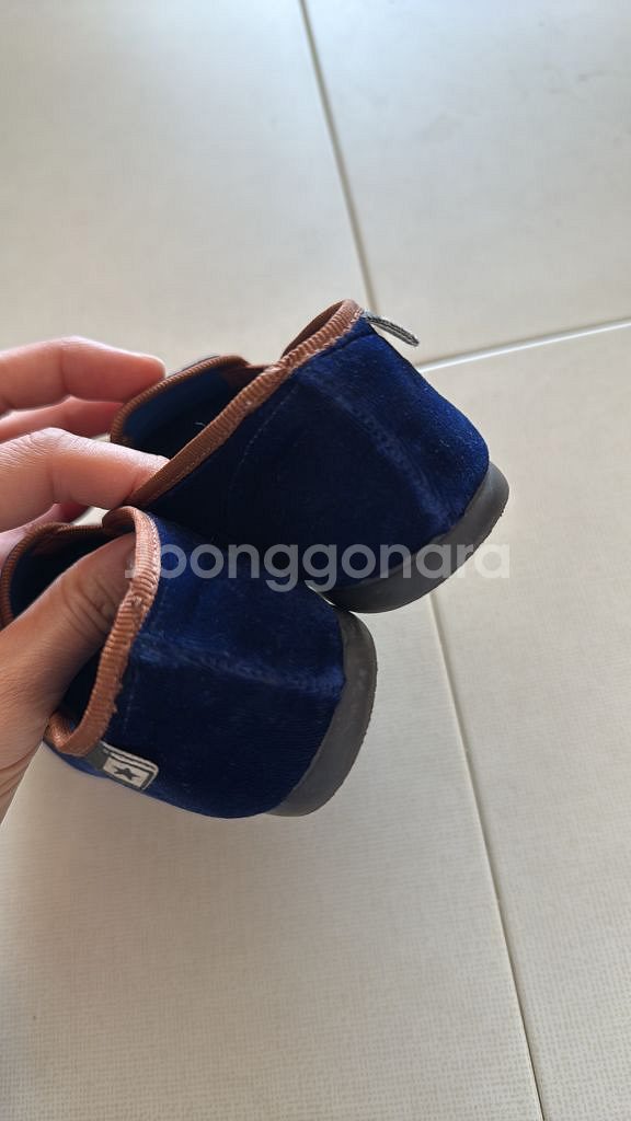 봉통 슬립온 벨벳 파랑 27--7