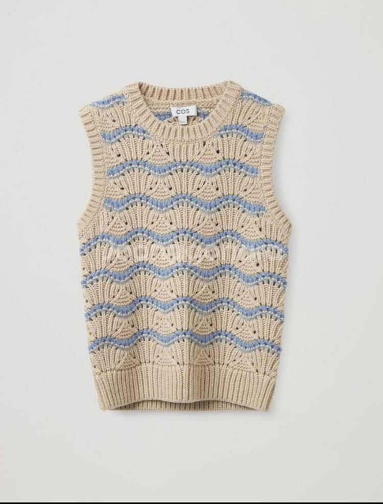 코스 레귤러핏 포인텔 니트 베스트 xs--2