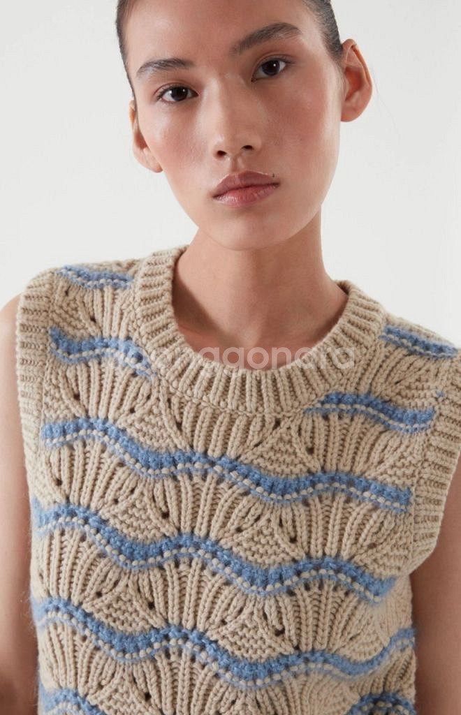 코스 레귤러핏 포인텔 니트 베스트 xs--1