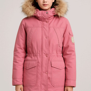 정품 시슬리 SISLEY 프리미엄 인디핑크 다운 코트 42 (국내 55~66) 천연 너구리털 & 세무 디테일