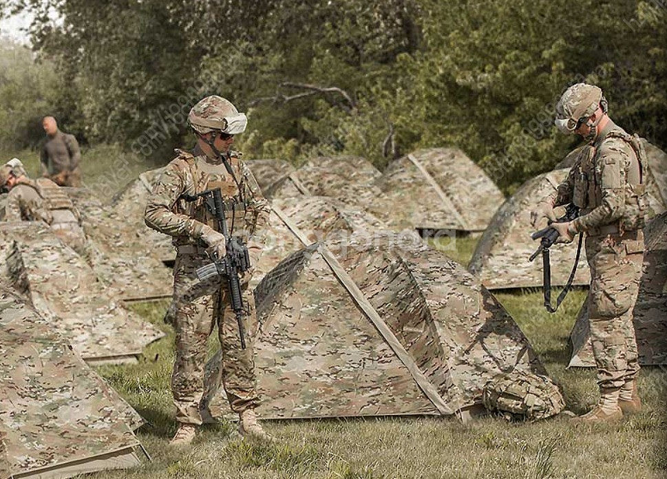 멀티캠 군복상.하 /해병허리쌕 /랜턴걸이 두가지--2