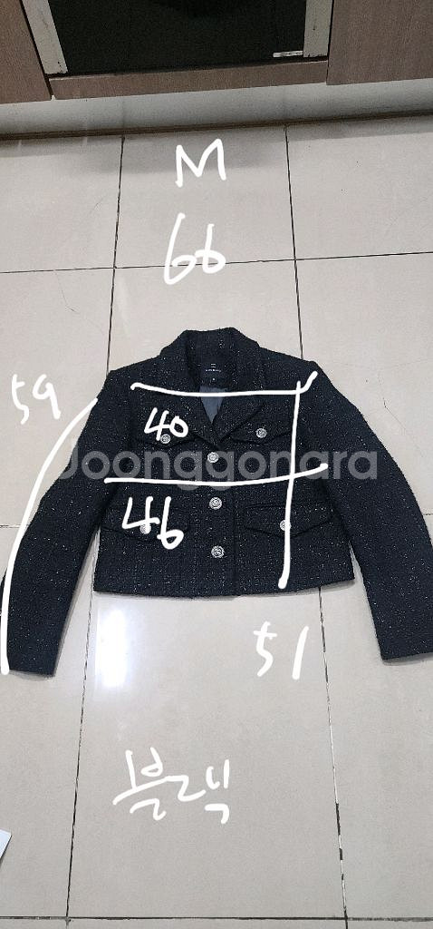 룩캐스트 크롭 트위드자켓 66--9