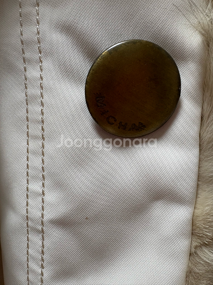 미샤 퍼 벨트 롱패딩코트 아이보리 55-66--5