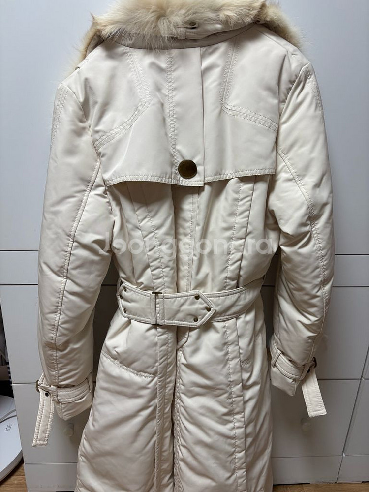 미샤 퍼 벨트 롱패딩코트 아이보리 55-66--1