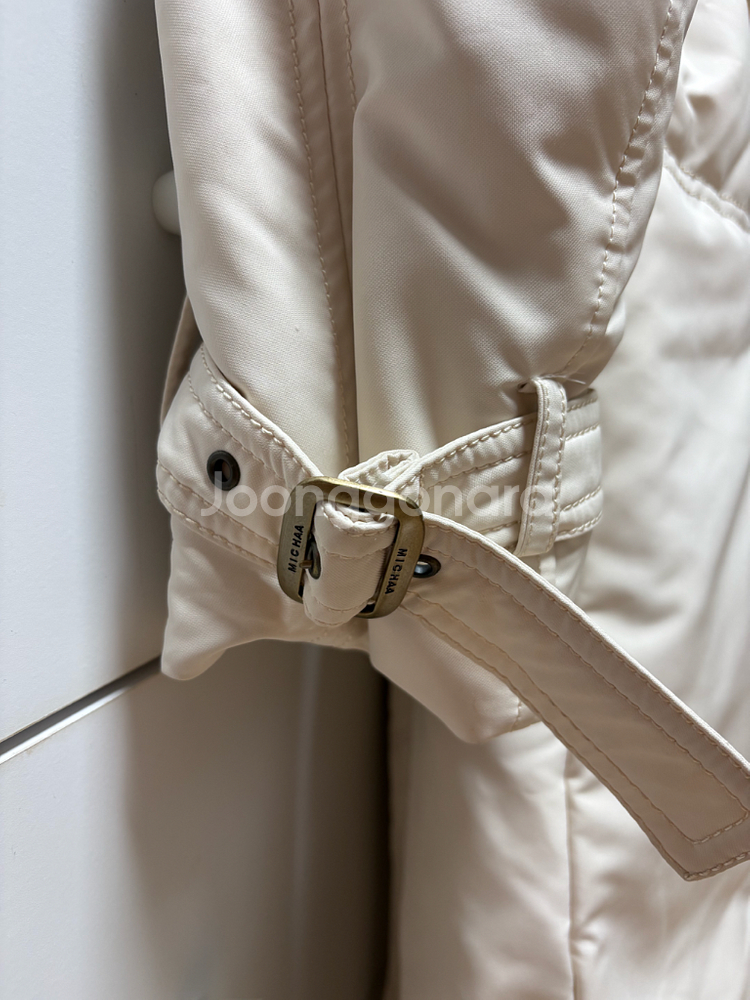 미샤 퍼 벨트 롱패딩코트 아이보리 55-66--4