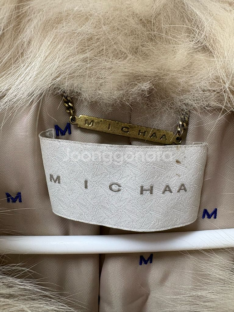 미샤 퍼 벨트 롱패딩코트 아이보리 55-66--6