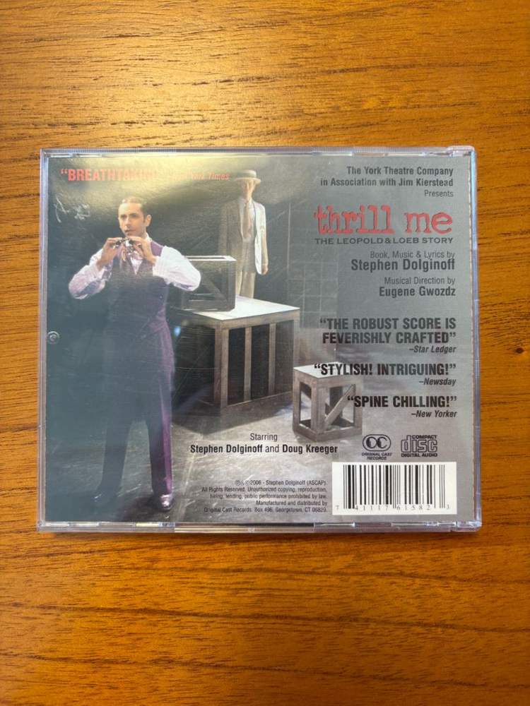 뮤지컬 쓰릴미 ost 오프 브로드웨이 캐스트 레코딩--1