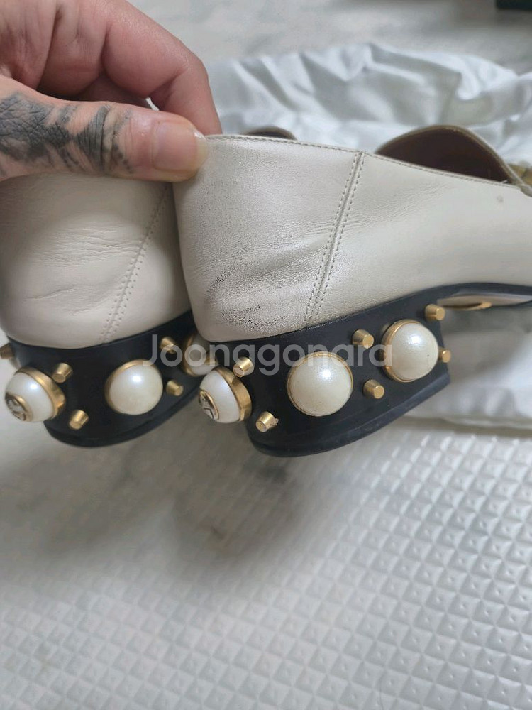 구찌 마몽진주장식로퍼--4