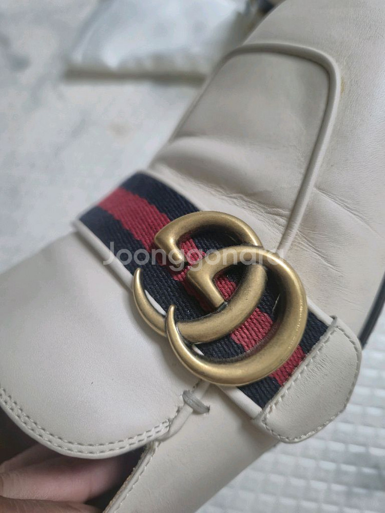 구찌 마몽진주장식로퍼--2