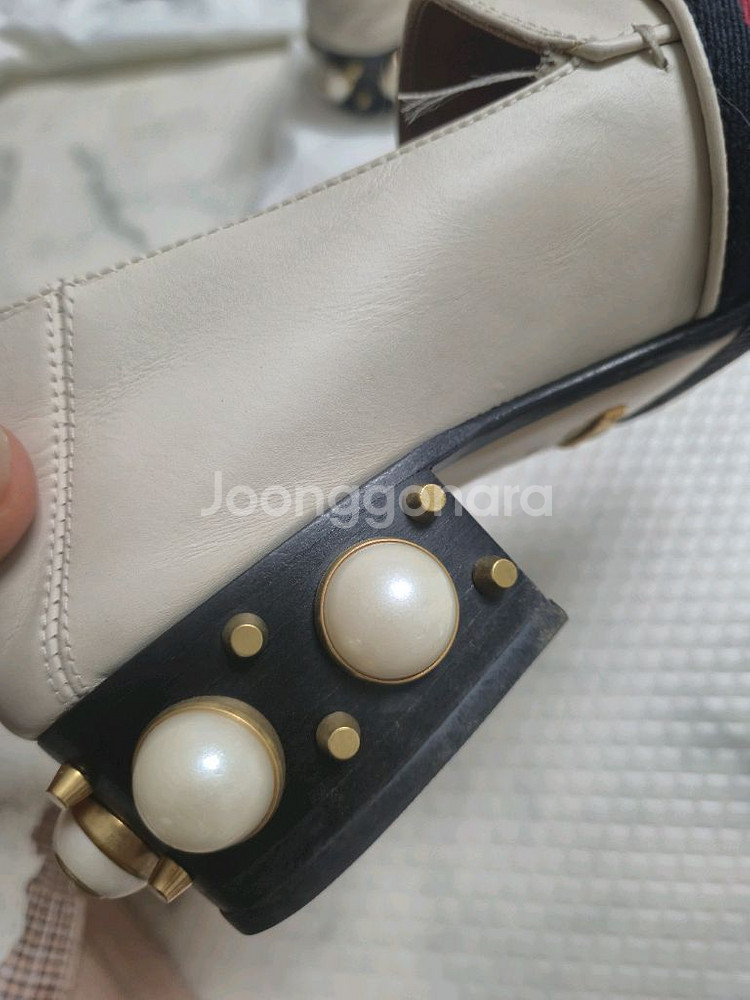 구찌 마몽진주장식로퍼--5