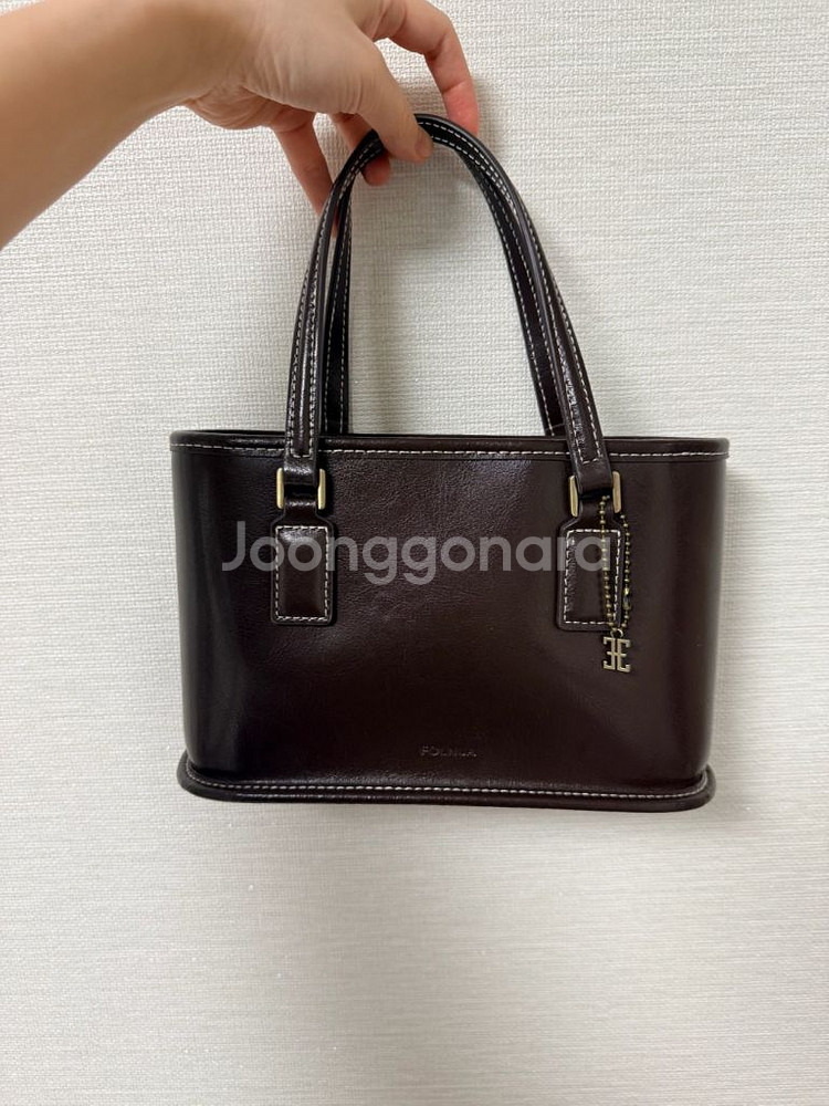 폴뉴아 미니 버로우백 marron-stitch 색상 판매합니다--5