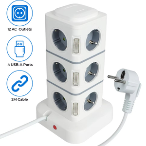 새제품> 타워형&미니형 멀티탭, 공간 절약, 꼬임방지, 360도 회전, 초특가