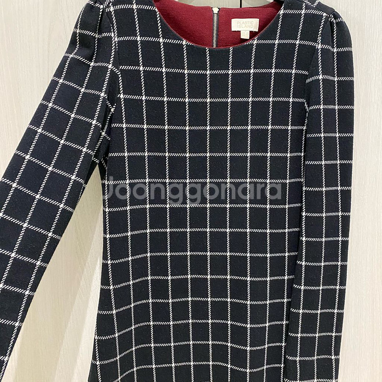 플라스틱아일랜드 체크 원피스 s--2