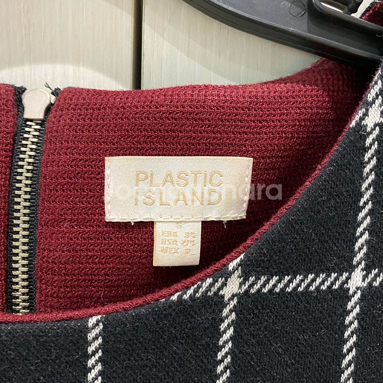 플라스틱아일랜드 체크 원피스 s--3