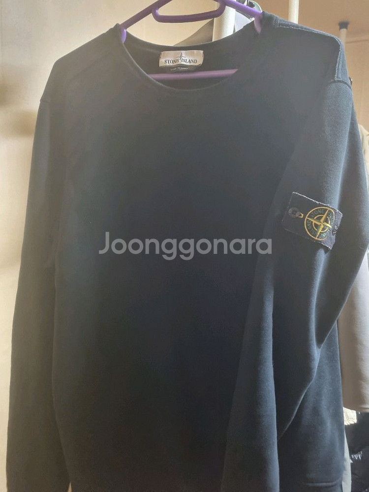 스톤아일랜드 맨투맨 블랙 L사이즈--0
