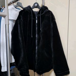 양면 퍼 후드 집업