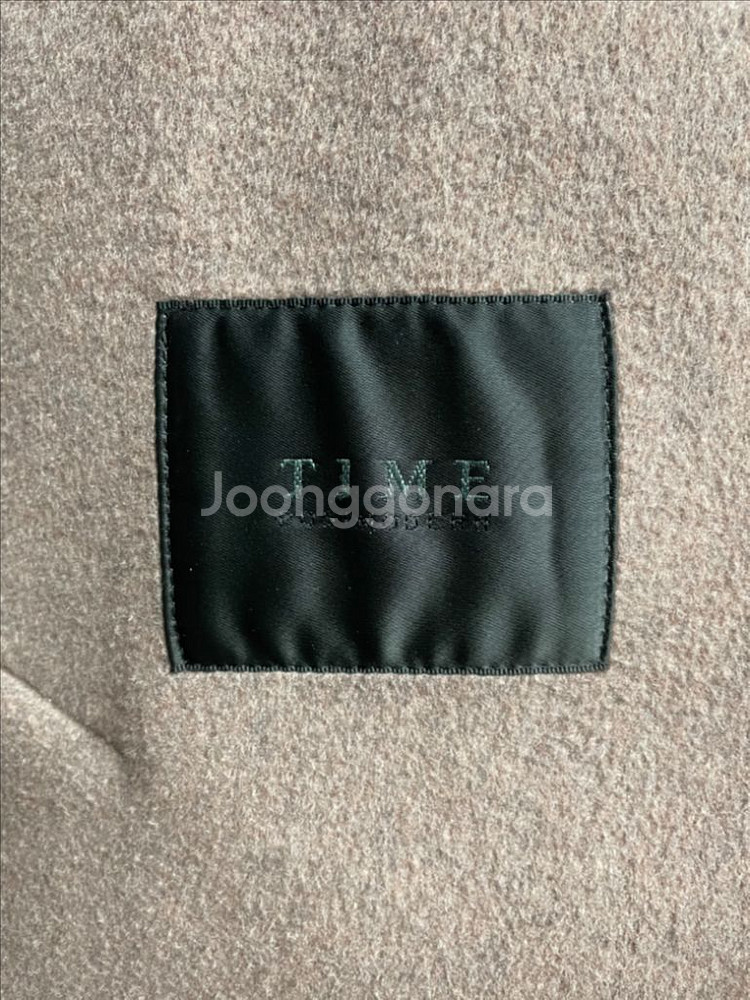 타임옴므 멜란지핑크 캐시미어 세미오버 핸드메이드코트95--4