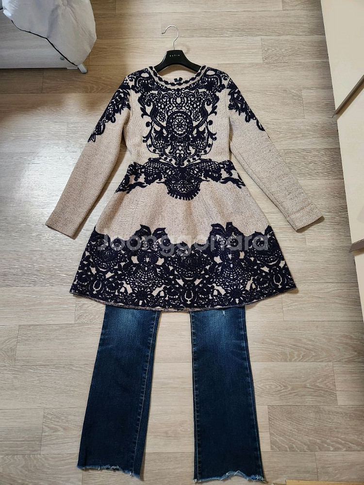 오즈세컨 니트 원피스(한섬 시스템 럭키슈에뜨 sjsj--3