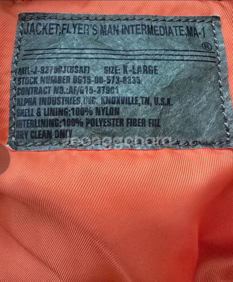 (가격인하) 알파인더스트리 [ 한정판 ] MA-1 XL--8