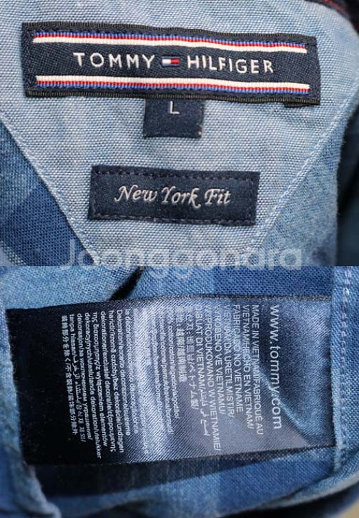 타미힐피거 체크 남방 100--1