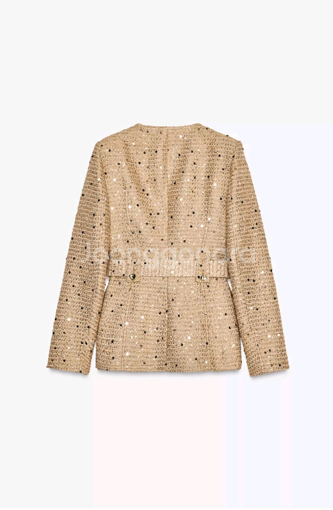 자라 시퀸 벨트 스팽글 블레이저 M--2