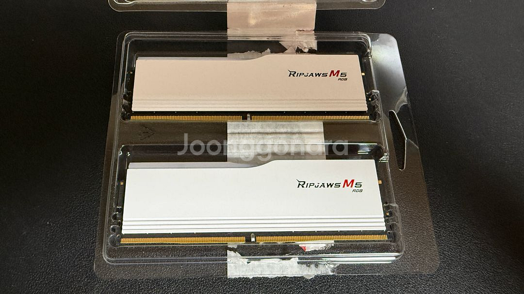 G.SKILL DDR5-5200 CL40 RIPJAWS M5 RGB 화이트 패키지 (64GB(32Gx2))--0