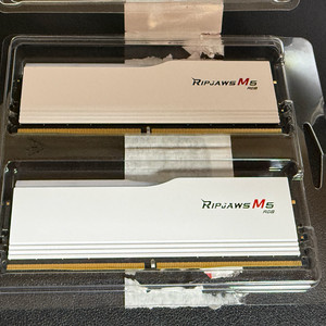 G.SKILL DDR5-5200 CL40 RIPJAWS M5 RGB 화이트 패키지 (64GB(32Gx2))