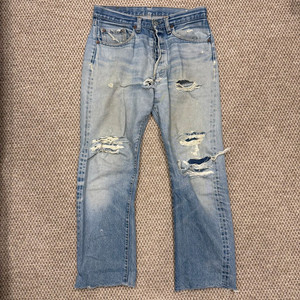 리바이스 501 70s 80s USA 셀비지 levis 빈티지 구제 워싱 디스트로이 데님 청바지