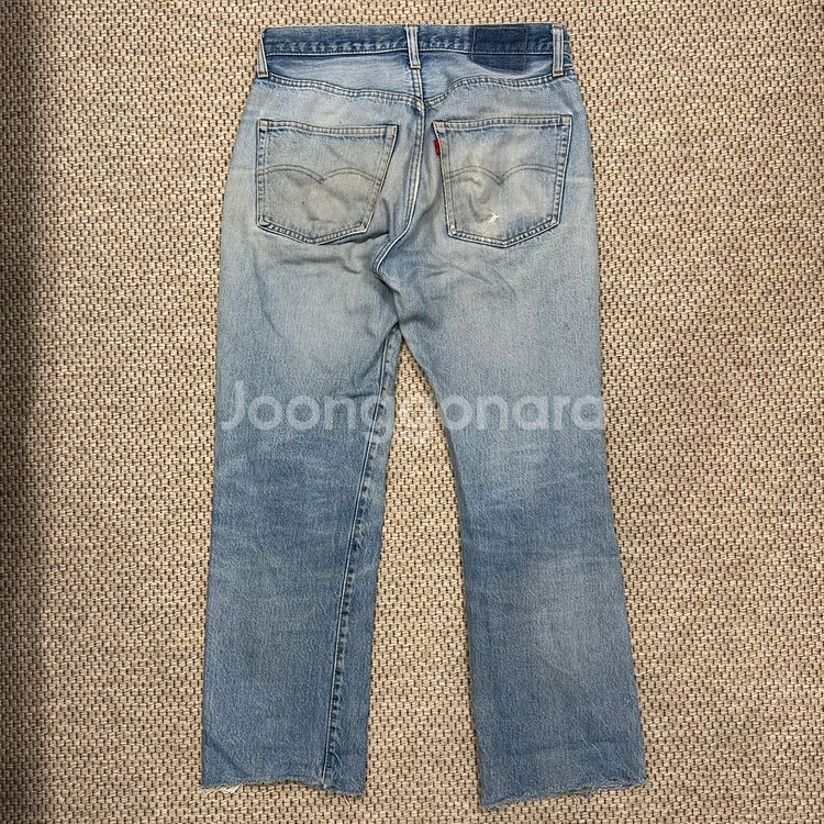 리바이스 501 70s 80s USA 셀비지 levis 빈티지 구제 워싱 디스트로이 데님 청바지--4