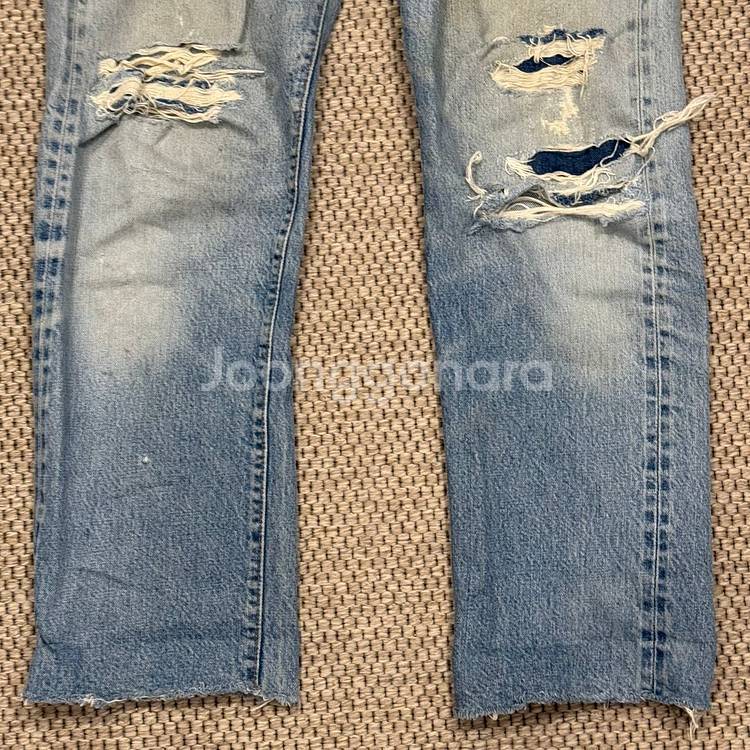 리바이스 501 70s 80s USA 셀비지 levis 빈티지 구제 워싱 디스트로이 데님 청바지--2