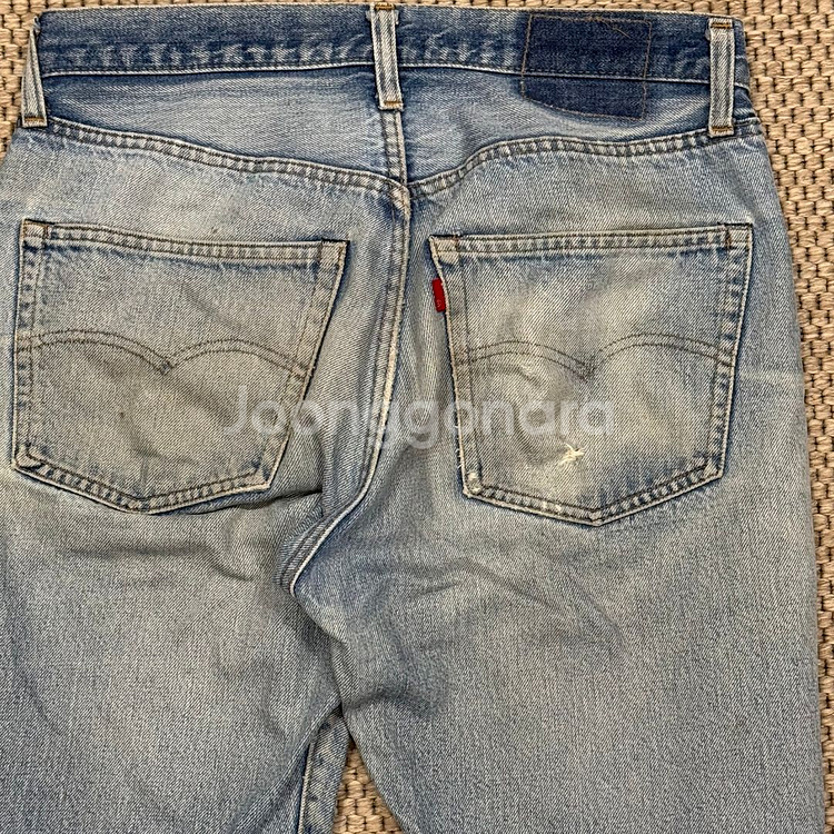 리바이스 501 70s 80s USA 셀비지 levis 빈티지 구제 워싱 디스트로이 데님 청바지--5