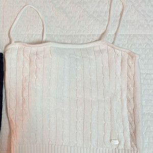 후아유 케이블니트 뷔스티에