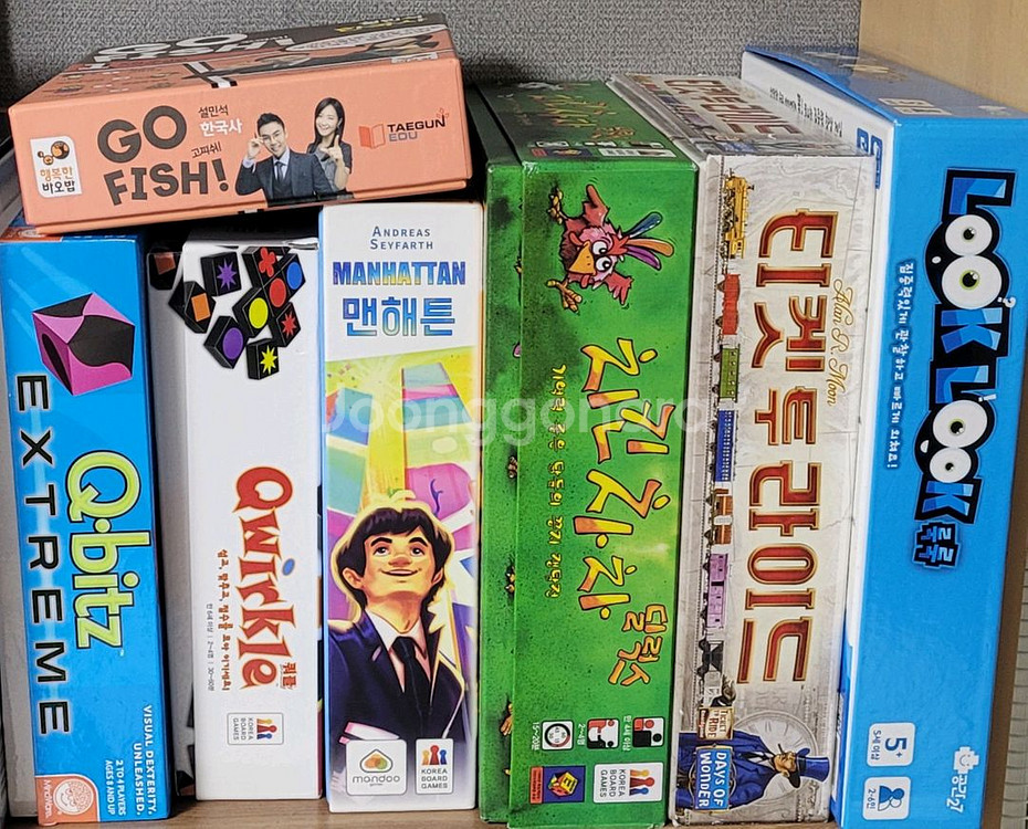 룩룩, 티켓트라이드, 치킨차차(딜럭스), 맨하튼, 쿼클, 큐비츠, 고피쉬 한국사 보드게임--0