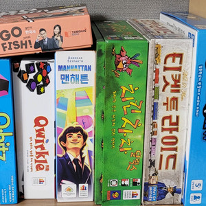 룩룩, 티켓트라이드, 치킨차차(딜럭스), 맨하튼, 쿼클, 큐비츠, 고피쉬 한국사 보드게임