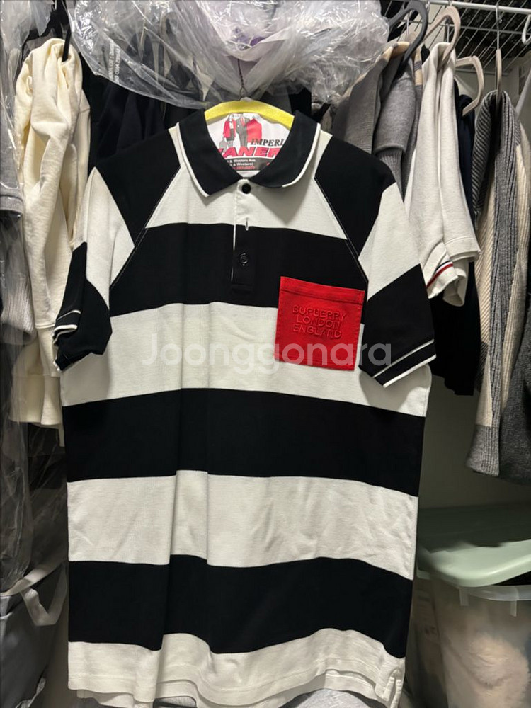 버버리 런던 스트라이프 폴로셔츠--0