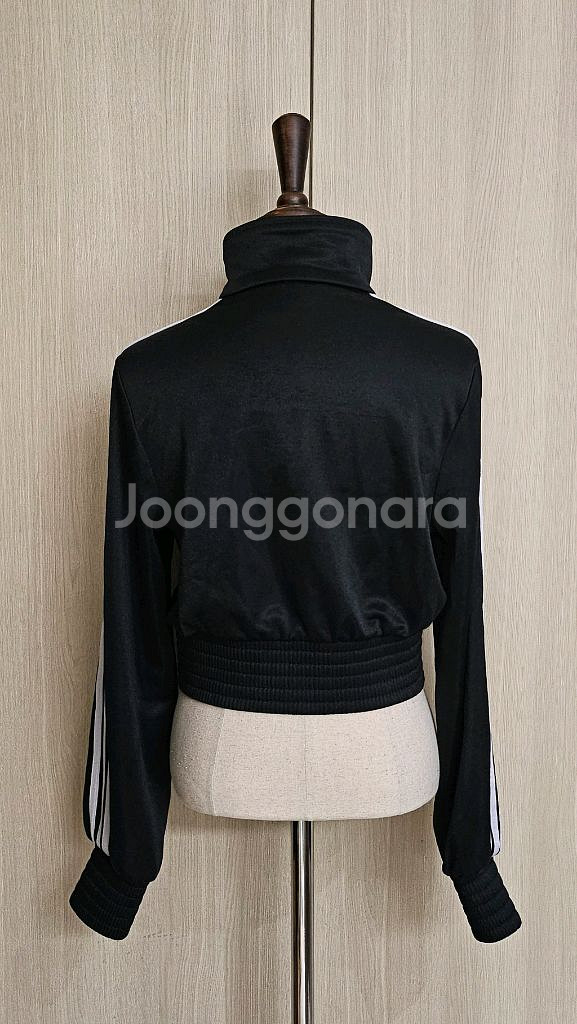 아디다스 오리지널 여성 트랙탑 져지 블랙 크롭 자켓--7