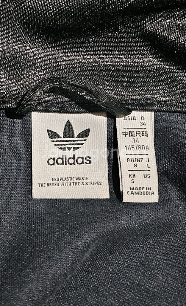 아디다스 오리지널 여성 트랙탑 져지 블랙 크롭 자켓--8