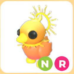 입양하세요 네온 타는 선라이즈 아기 오리