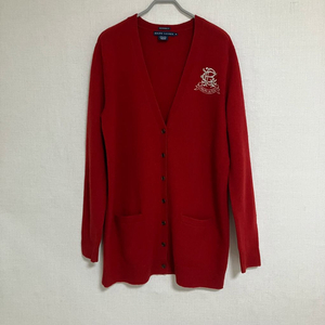 폴로랄프로렌 레드 가디건 보이프렌드핏 XL