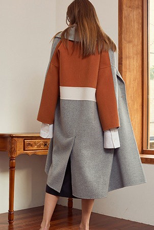 프론트로우 울100% 핸드메이드코트--7