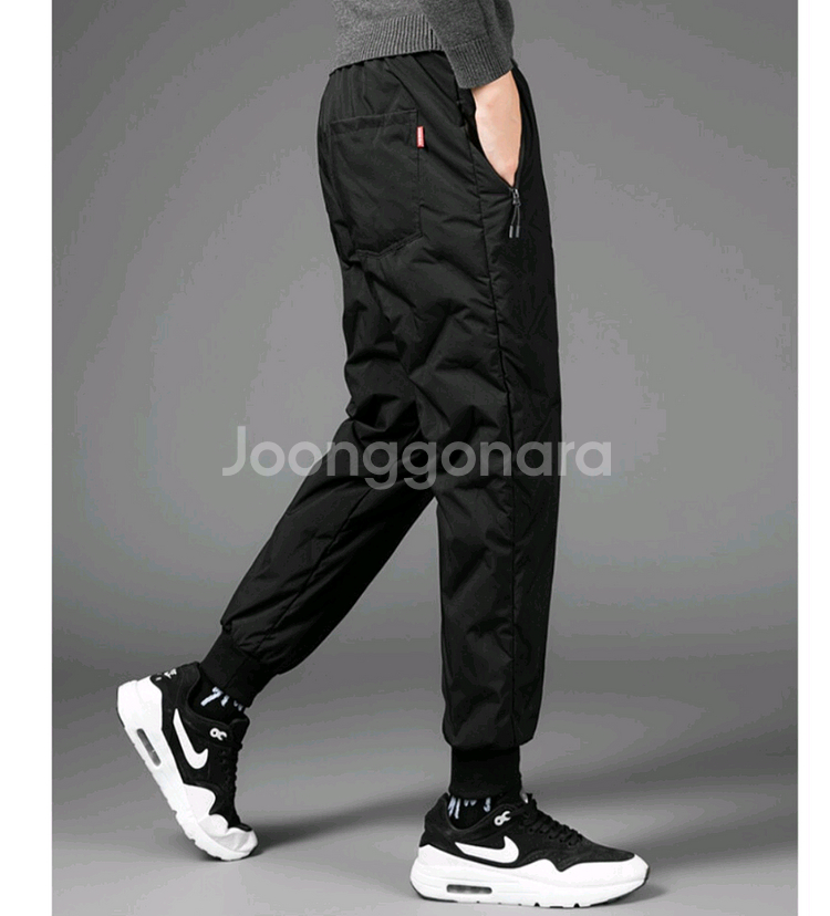 (M.L/1.5만원)학생오리털바지 학생겨울바지 여성겨울바지 여성오리털바지 학생조거팬남성 캐주얼 조거팬츠--2