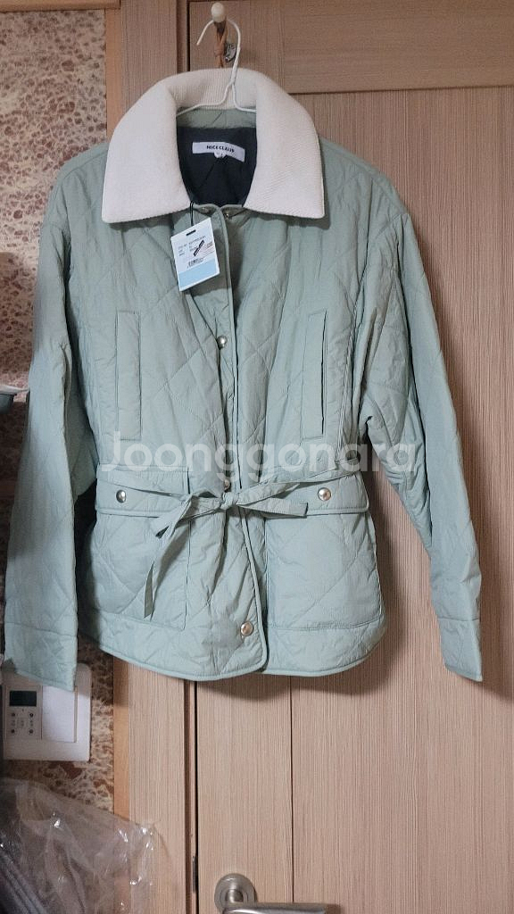 나이스클랍 벨티드 퀼팅자켓 55 새상품--1